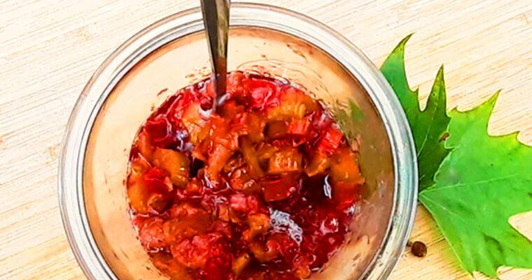 Rhubarb compote